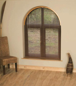 Curved arched blinds